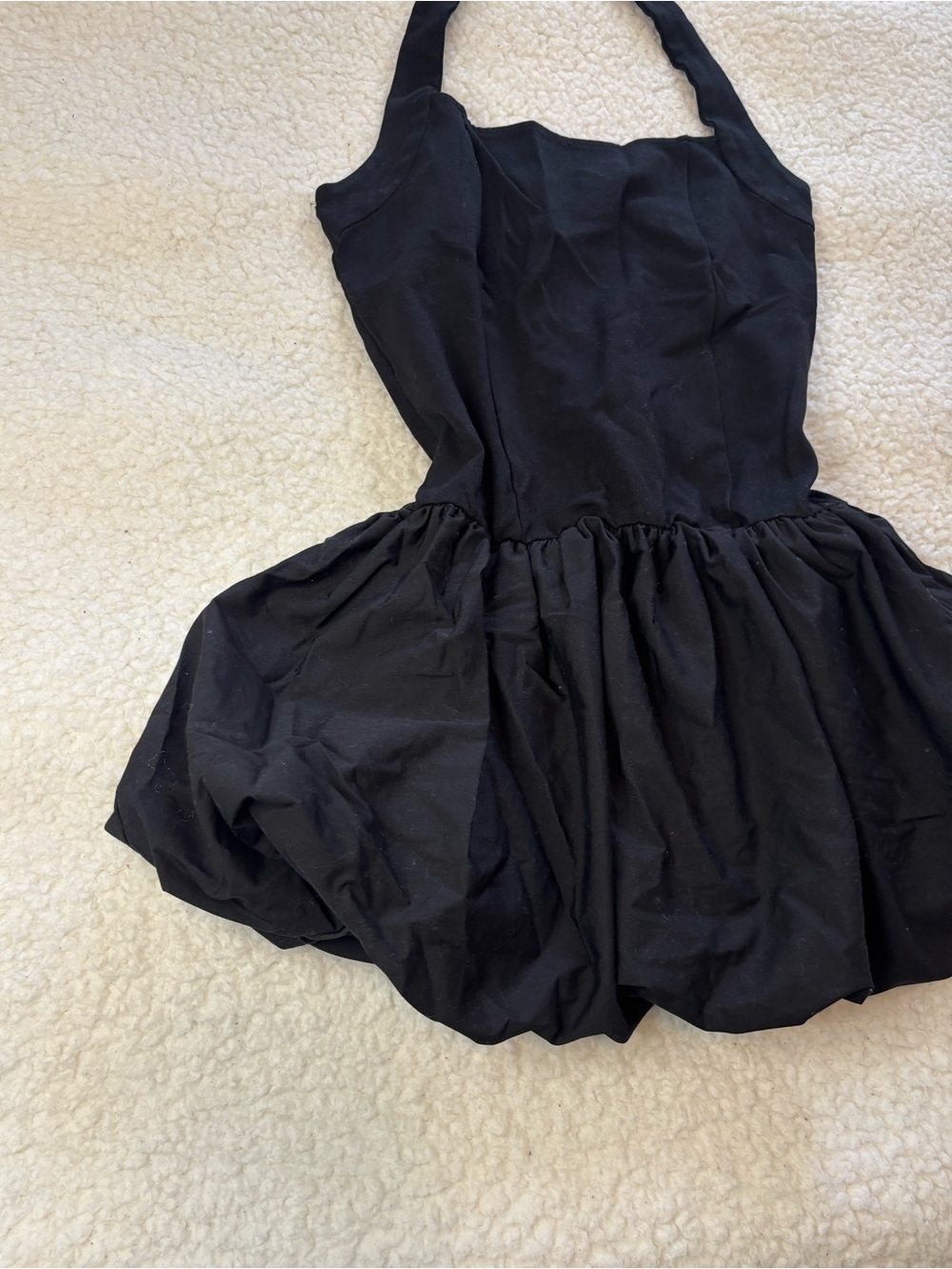 GLG Women Black Halter Style Balloon Mini Dress - Picture 5 of 10